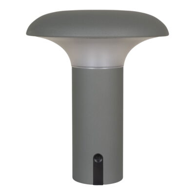 QUVIO LED Lamp – Stijlvol en Functioneel – Grijs – Oplaadbaar – 17x17x21 cm