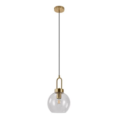 QUVIO Hanglamp – Glas/Staal – Ø20 cm – 150 cm snoer – Messing
