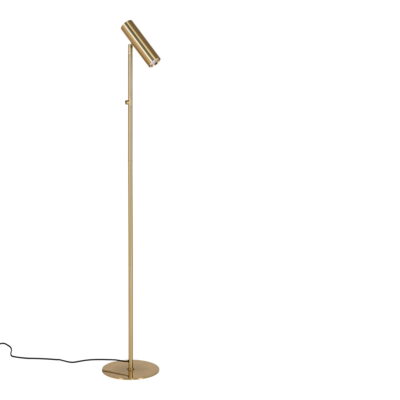 QUVIO Vloerlamp – Stijlvol en Functioneel – Messing Afwerking