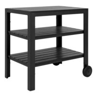 QUVIO Stijlvolle Keukentrolley – Zwart – 3 Planken