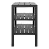 QUVIO Stijlvolle Keukentrolley – Zwart – 3 Planken