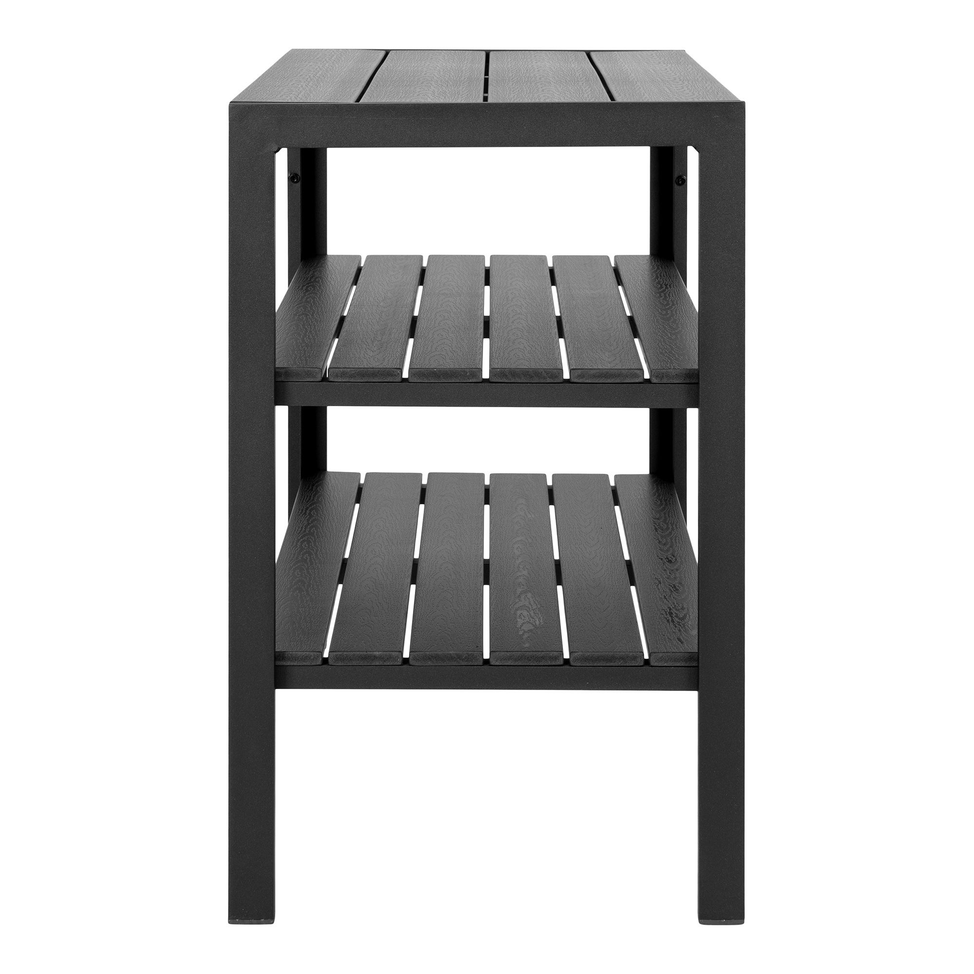 QUVIO Stijlvolle Keukentrolley – Zwart – 3 Planken