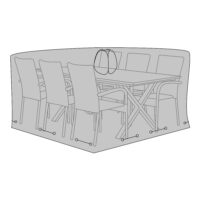 QUVIO Luxe Hoes voor tafel met 6 Stoelen – Waterafstotend – 155x235x95 cm – Zwart