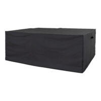 QUVIO Luxe Hoes voor tafel met 6 Stoelen – Waterafstotend – 155x235x95 cm – Zwart