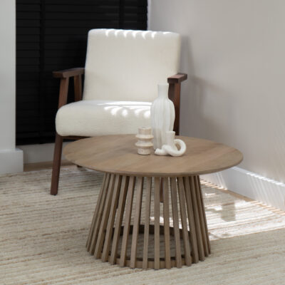 Lewis & Loft Salontafel Levi – FSC® mangohout – Rond 70 – Naturel