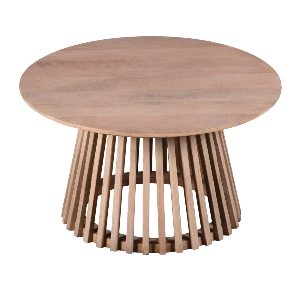 salontafel, salontafel naturel, ronde salontafel, tafel, salontafel mangohout, salontafel rond