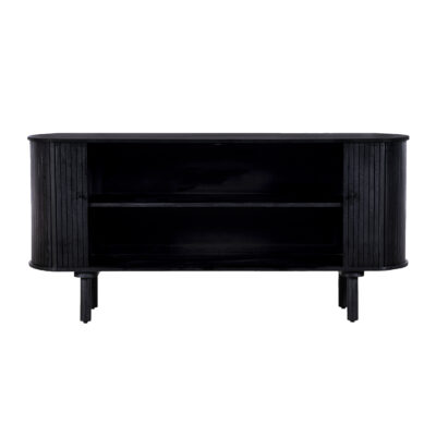 dressoir, lage dressoir, zwarte dressoir, houten dressoir, wandkast, dressoir zwart,