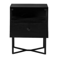 nachtkastje, nachtkastje hout, zwarte nachtkastje, nachtkastje zwart