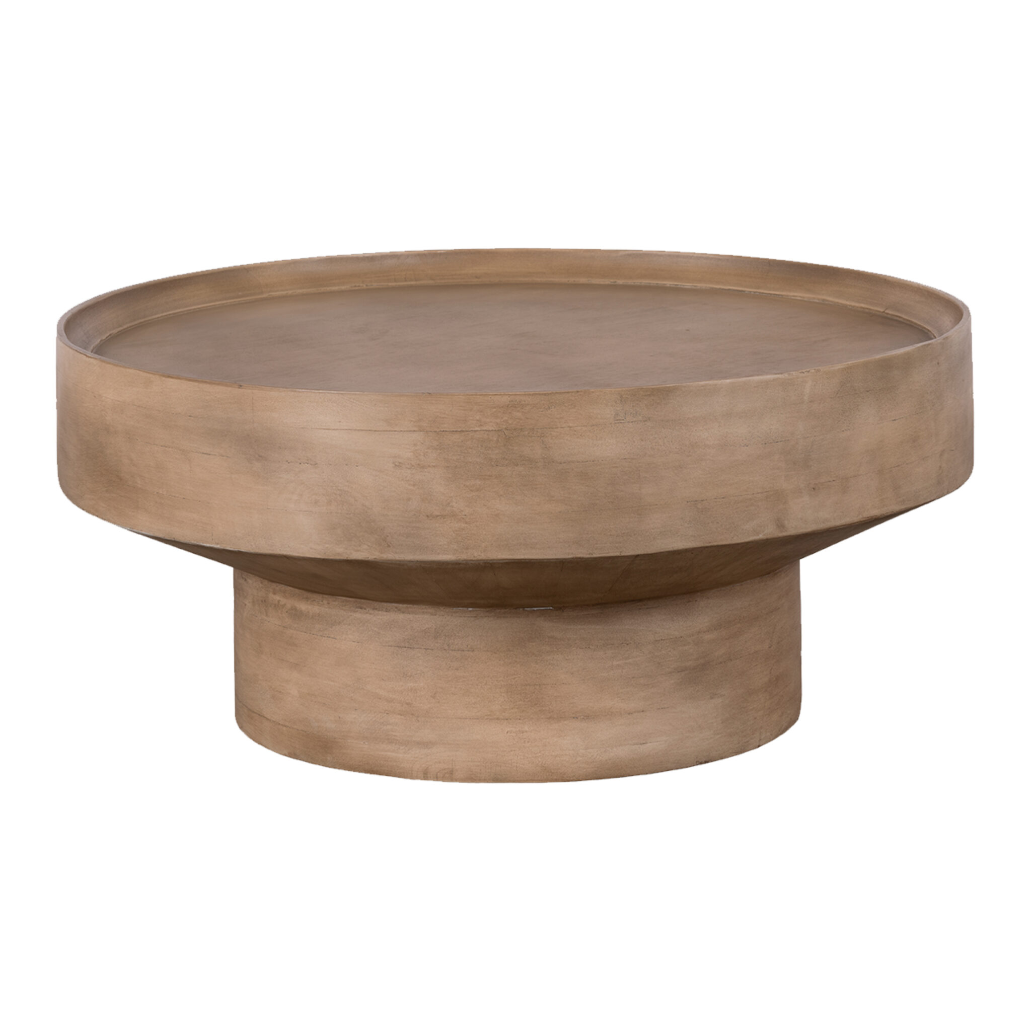 Zwarte mangohouten salontafel rond 80 cm kopen? HomeLiving.nl