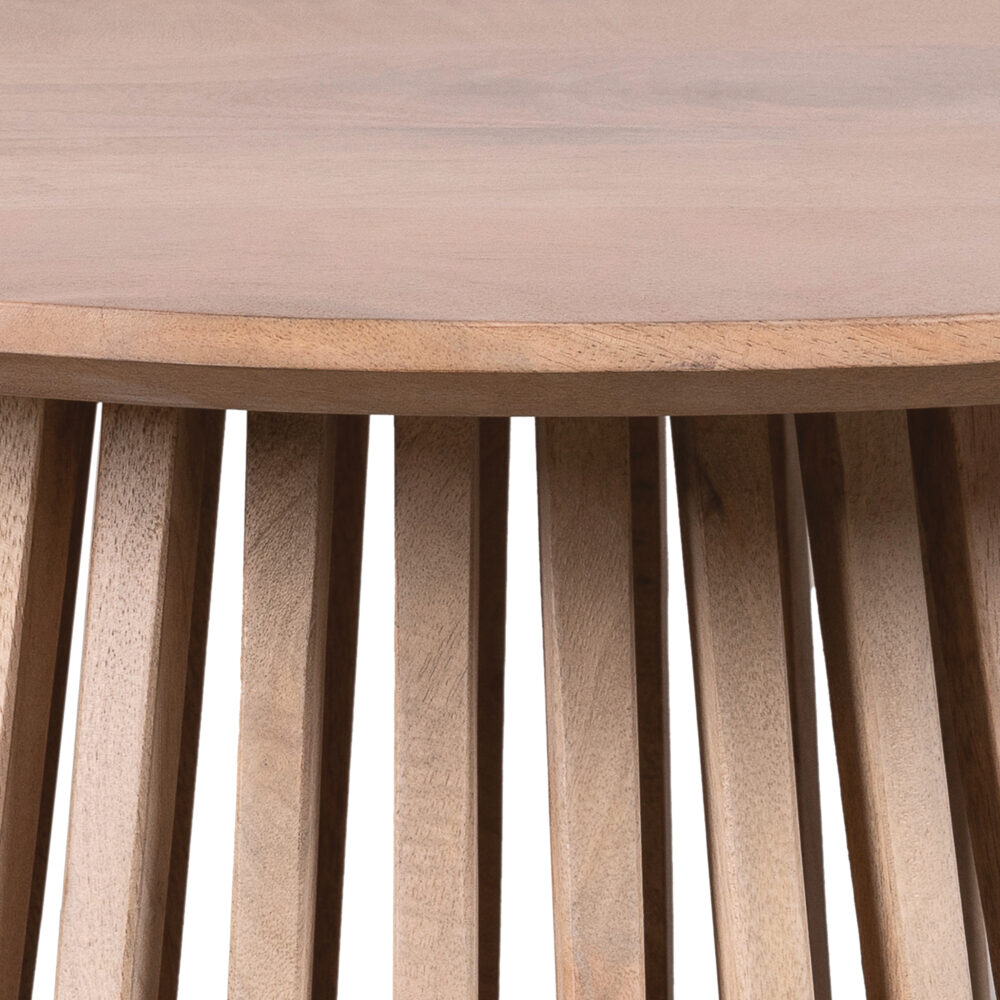 Lewis & Loft Salontafel Levi – FSC® mangohout – Rond 70 – Naturel