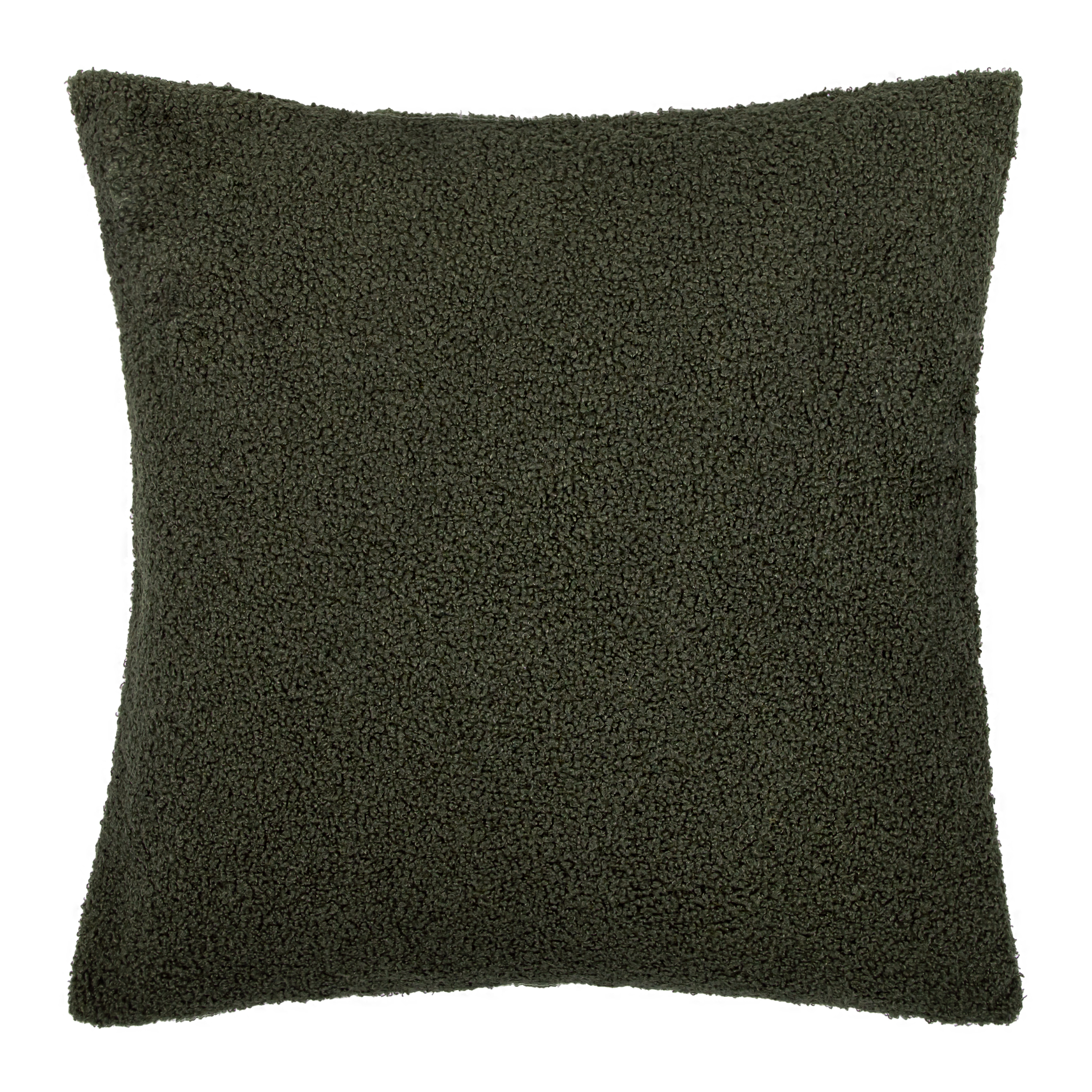 QUVIO Sierkussenhoes teddy - 45x45cm - Donker groen