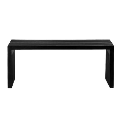 halbankje, bankje, houten bankje, eettafel bank, zwarte bankje,