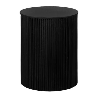 bijzettafel, ronde bijzettafel, bijzettafel zwart, bijzettafeltje, zwarte bijzettafel