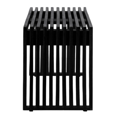 halbankje, bankje, houten bankje, eettafel bank, zwarte bankje, -