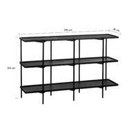 dressoir in zwart mangohout, dressoir, zwarte dressoir, - afmetingen
