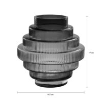 vaasje, grijze vaas, vaas van glas, glazen bloemenvaas, glazen vaas, bloemenvaas,