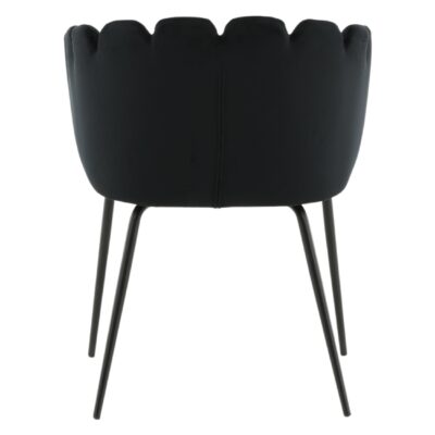 Tumi eetkamerstoel zwart fluweel afbeelding 8