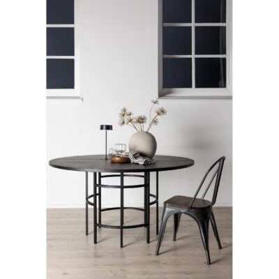 Ronde zwarte eettafel afbeelding 13