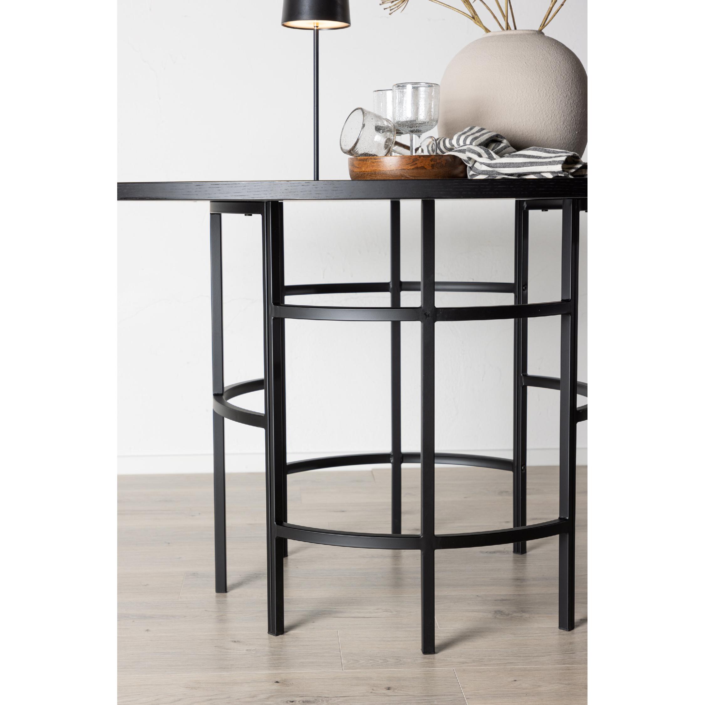 Ronde zwarte eettafel afbeelding 15