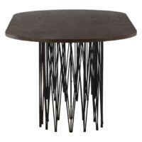 Ovale eettafel zwart mocca fineer afbeelding 10