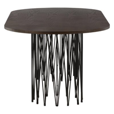 Ovale eettafel zwart mocca fineer afbeelding 10