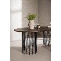 Ovale eettafel zwart mocca fineer afbeelding 18