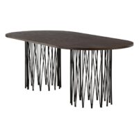 Ovale eettafel zwart mocca fineer afbeelding 9