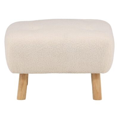 Fano Poef Wit Boucle afbeelding 1