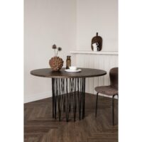 Ronde eettafel zwart mocca fineer afbeelding 13