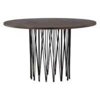Ronde eettafel zwart mocca fineer afbeelding 2