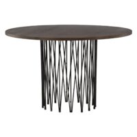 Ronde eettafel zwart mocca fineer afbeelding 3