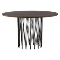 Ronde eettafel zwart mocca fineer afbeelding 6