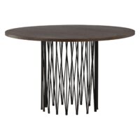 Ronde eettafel zwart mocca fineer afbeelding 7