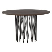 Ronde eettafel zwart mocca fineer afbeelding 8