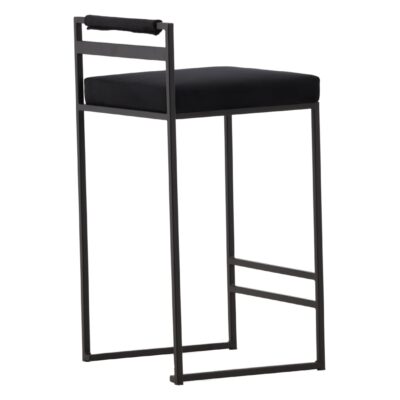 Filo Barkruk Zwart Fluweel afbeelding 9