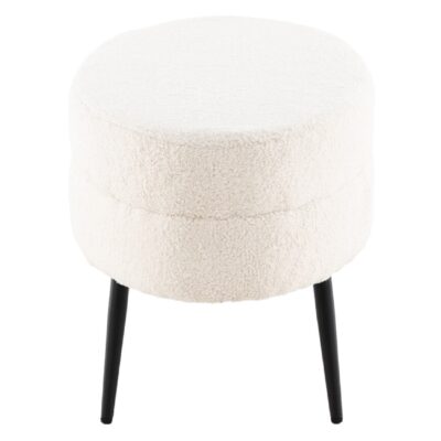 Yomo Poef Zwart Offwhite Teddy afbeelding 10