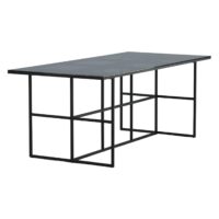 Industriële eettafel zwart glas afbeelding 11