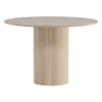 Ronde eettafel whitewash fineer afbeelding 10