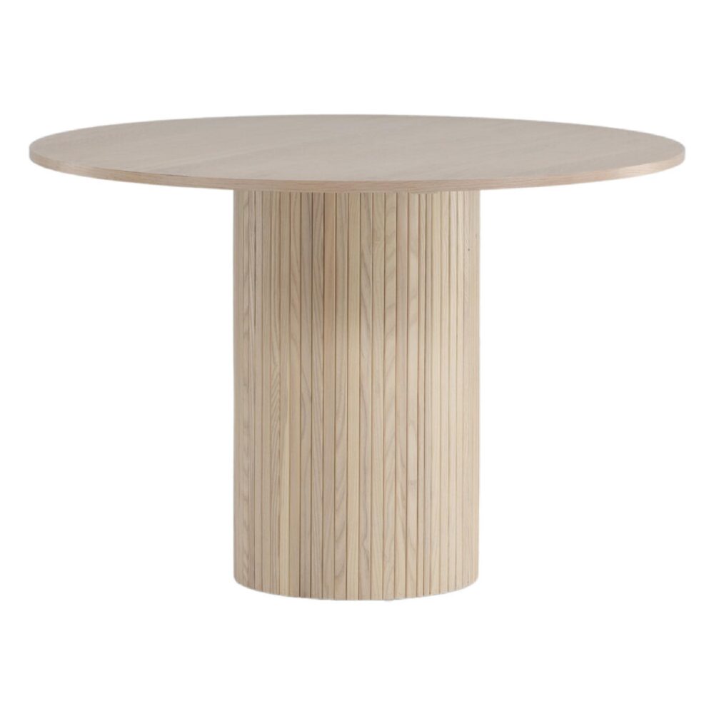 Ronde eettafel whitewash fineer afbeelding 11