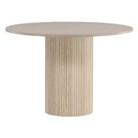Ronde eettafel whitewash fineer afbeelding 12