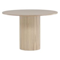 Ronde eettafel whitewash fineer afbeelding 3