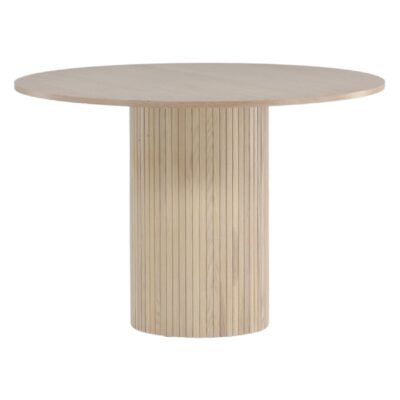 Ronde eettafel whitewash fineer afbeelding 3