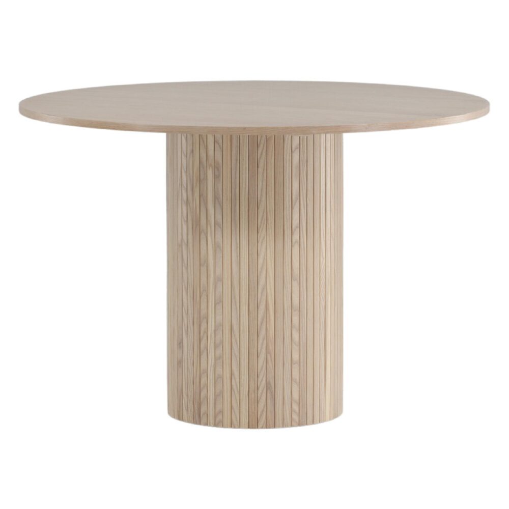 Ronde eettafel whitewash fineer afbeelding 8