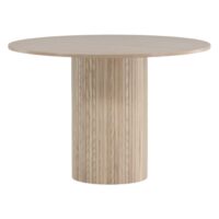 Ronde eettafel whitewash fineer afbeelding 8