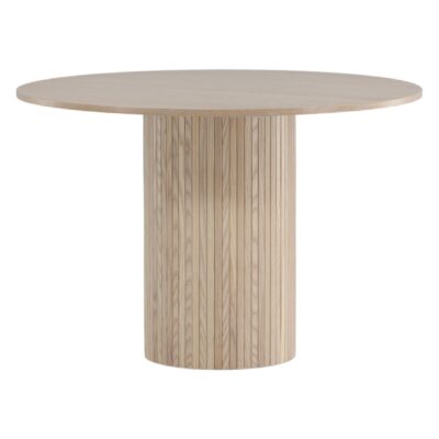 Ronde eettafel whitewash fineer afbeelding 8