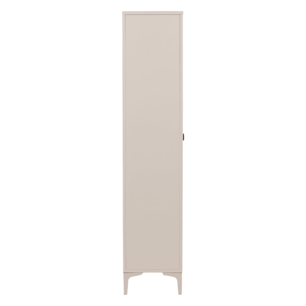 Elegante vitrinekast beige staal afbeelding 10