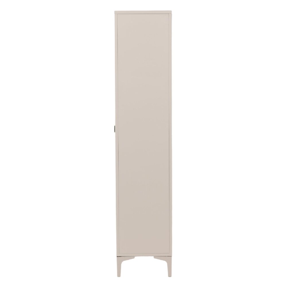 Elegante vitrinekast beige staal afbeelding 4