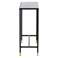 Bijzettafel zwart messing glas staal afbeelding 10