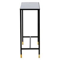 Bijzettafel zwart messing glas staal afbeelding 4
