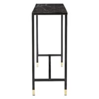 Bijzettafel zwart messing glas staal afbeelding 14